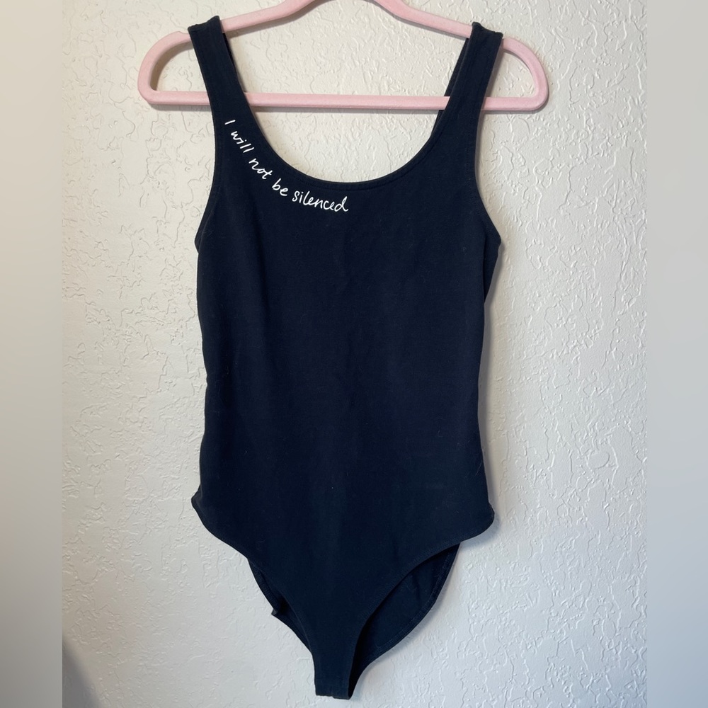 “I Will Not Be Silenced” Black Bodysuit